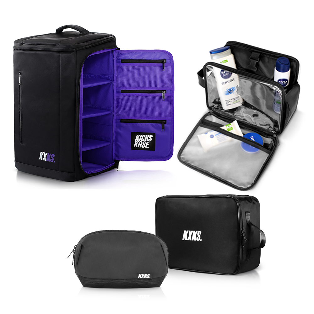 Originals Duffle/Backpack + 2 x Toiletry/Tech Pouch + Packing Cube Bundle